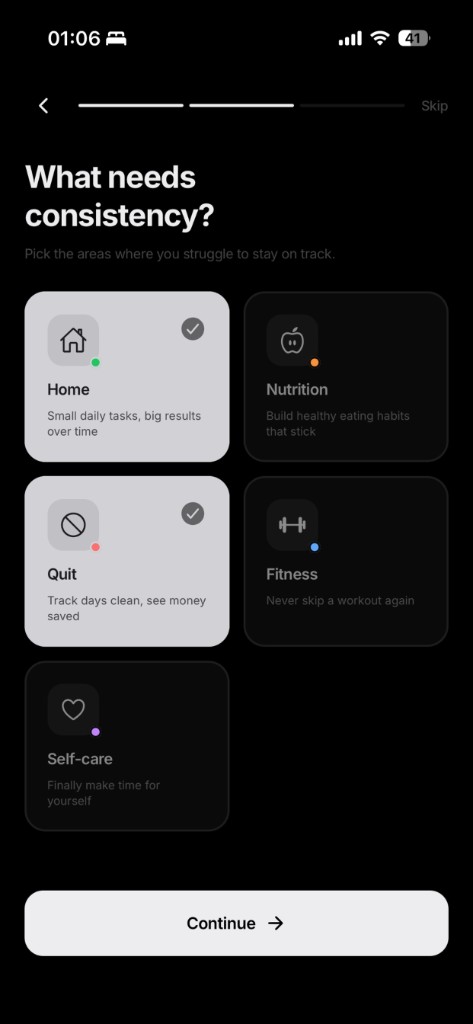 OkayThen app: Pick your focus